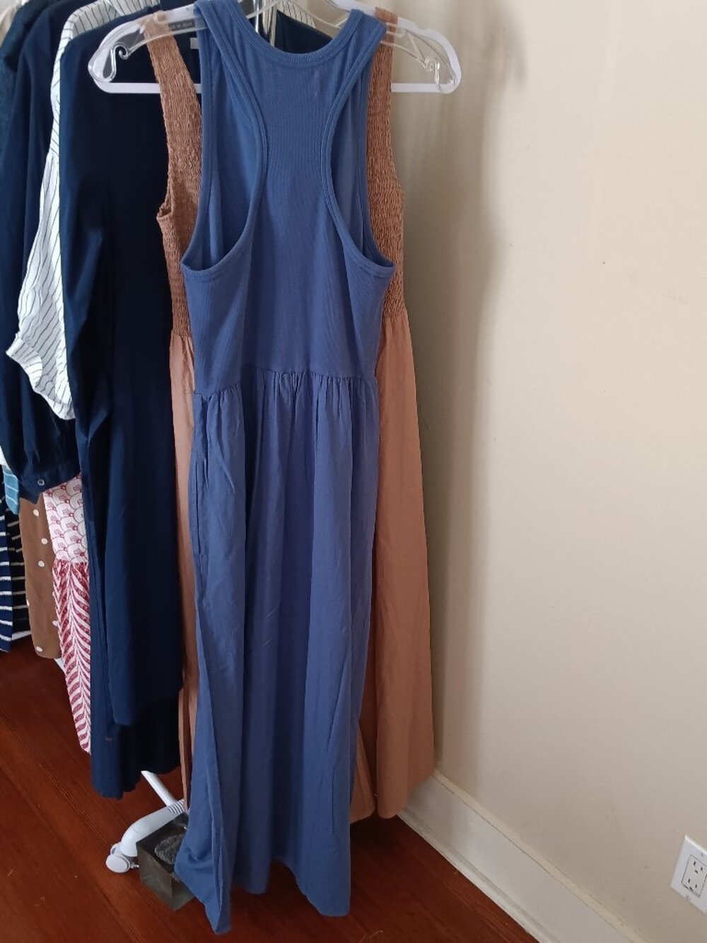 NWT XIRENA Flynn Tank Dress in Marlin Blue Cotton Maxi Size Large - Picture 8 of 15